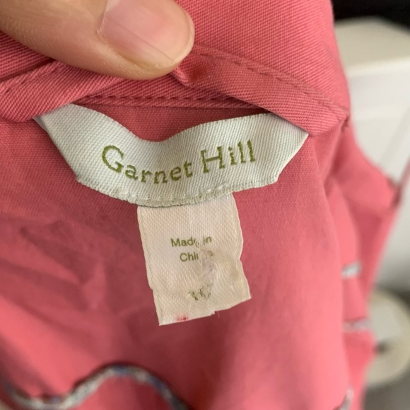 Garnet Hill pink double breasted belted trench coat size large women’s - Picture 3 of 5